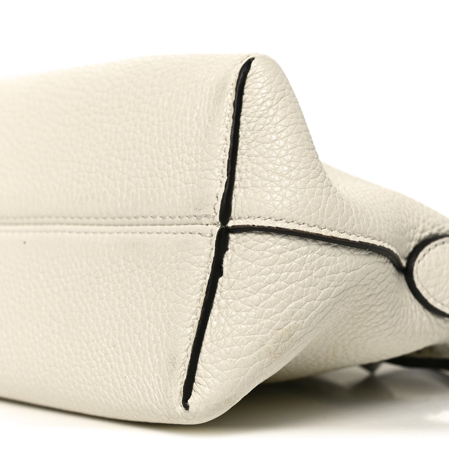 Cuoio Romano Selleria Sintetica Tape Stitch Mini By The Way Boston Bag White