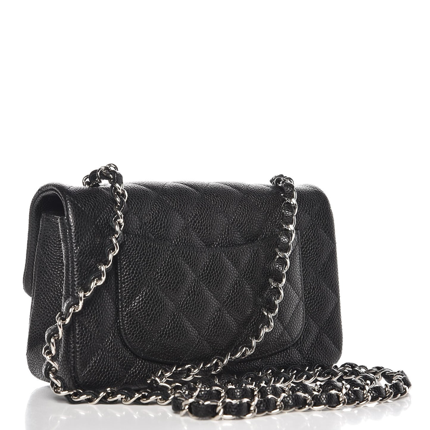 Caviar Quilted Mini Rectangular Flap Black