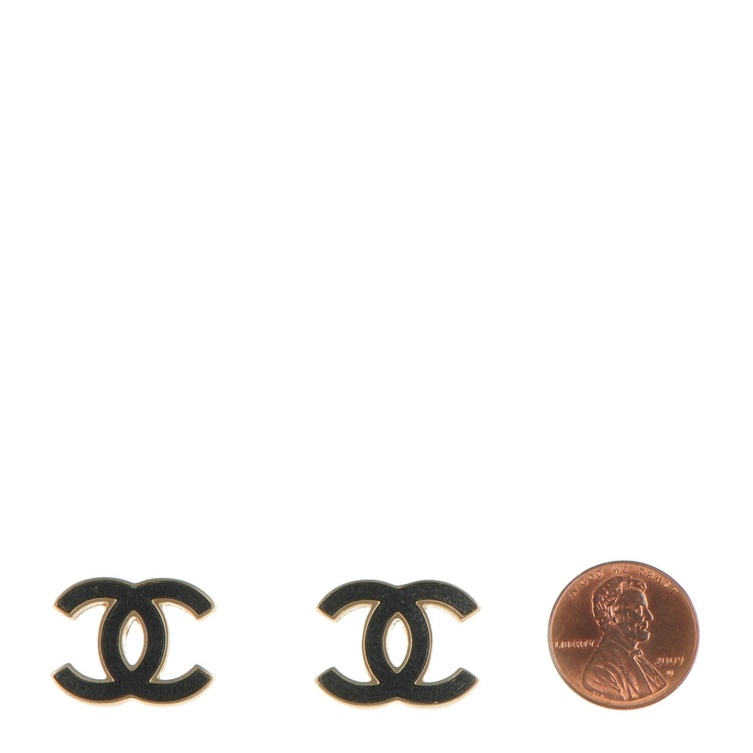 Chanel Lambskin CC Earrings Black 2 of 4
