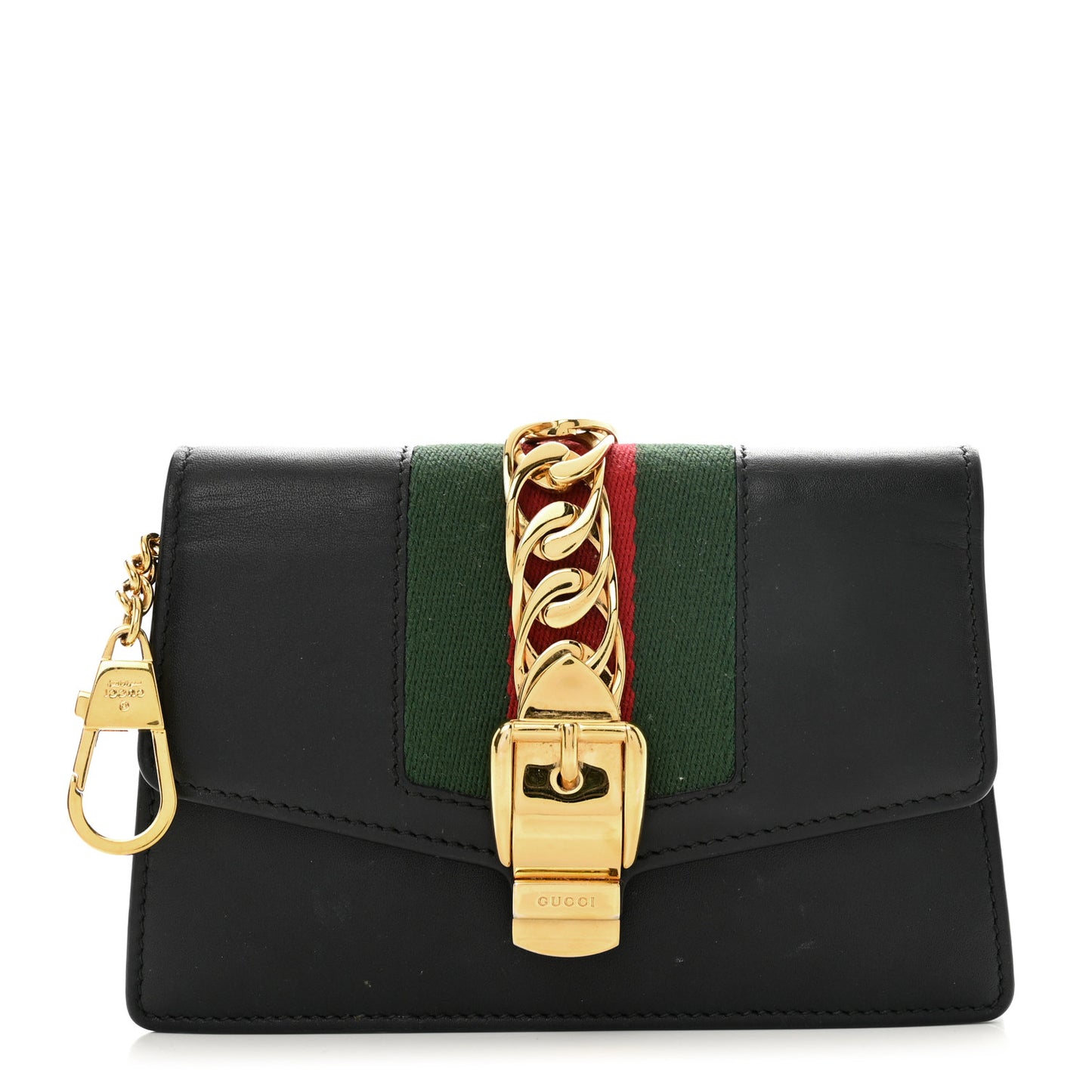 Calfskin Super Mini Sylvie Chain Shoulder Bag Black