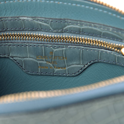 Louis Vuitton Crocodile Lockit Clutch Blue 6 of 8