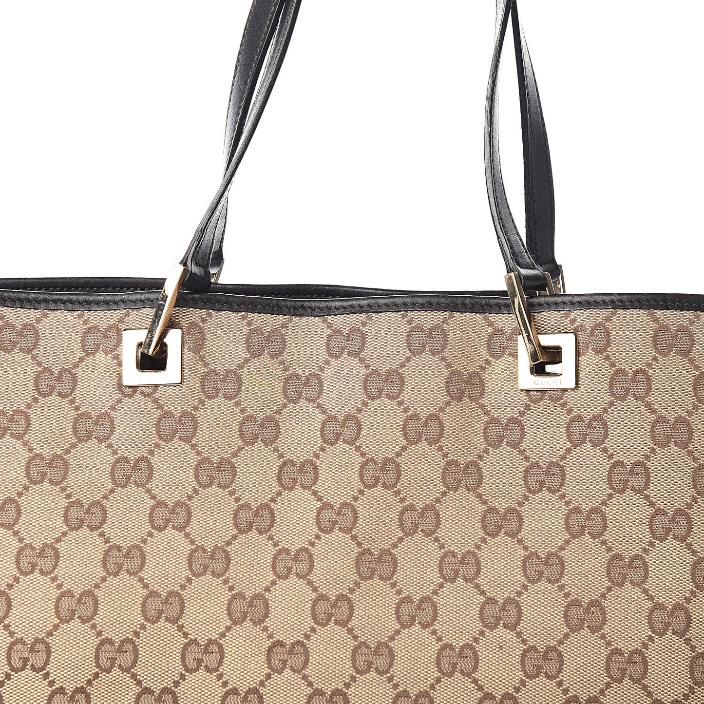 Monogram Large Bucket Tote Dark Brown