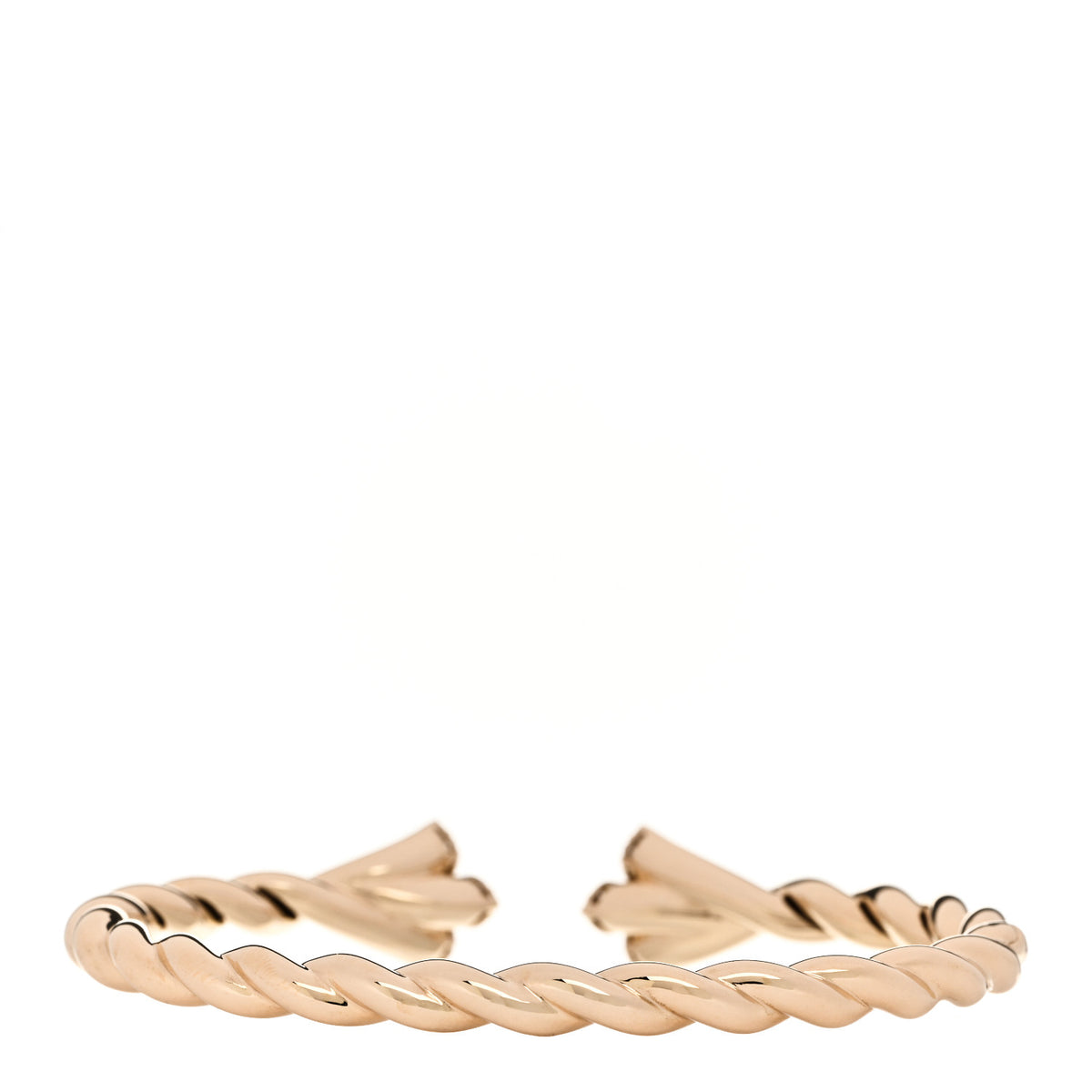 Roberto Coin 18K Yellow Gold Diamond Love in Verona Twist Open Bracelet 2 of 4