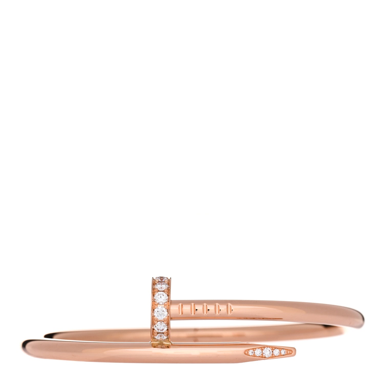 Cartier 18K Pink Gold Diamond Juste Un Clou Bracelet 15 1 of 4