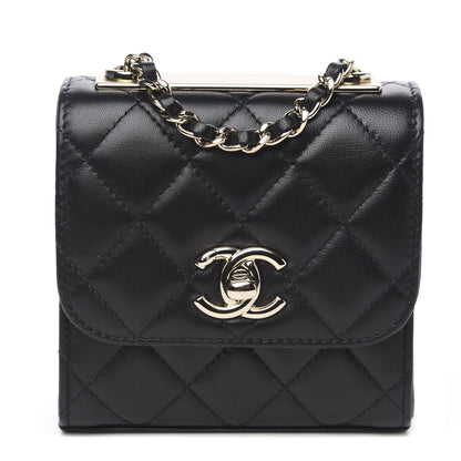 Chanel Lambskin Quilted Mini Trendy CC Chain Wallet Black 1 of 10