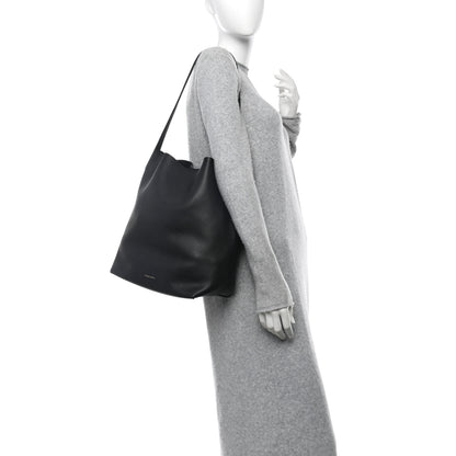 Mansur Gavriel Pebbled Calfskin Everyday Cabas Black 2 of 9