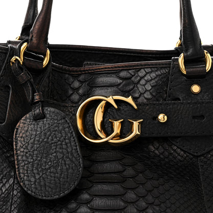 Gucci Snakeskin Large GG Running Tote Black 8 of 18