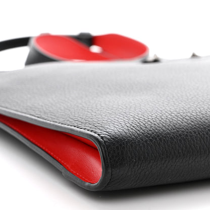 Christian Louboutin Calfskin Skypouch Crossbody Clutch Black 9 of 12