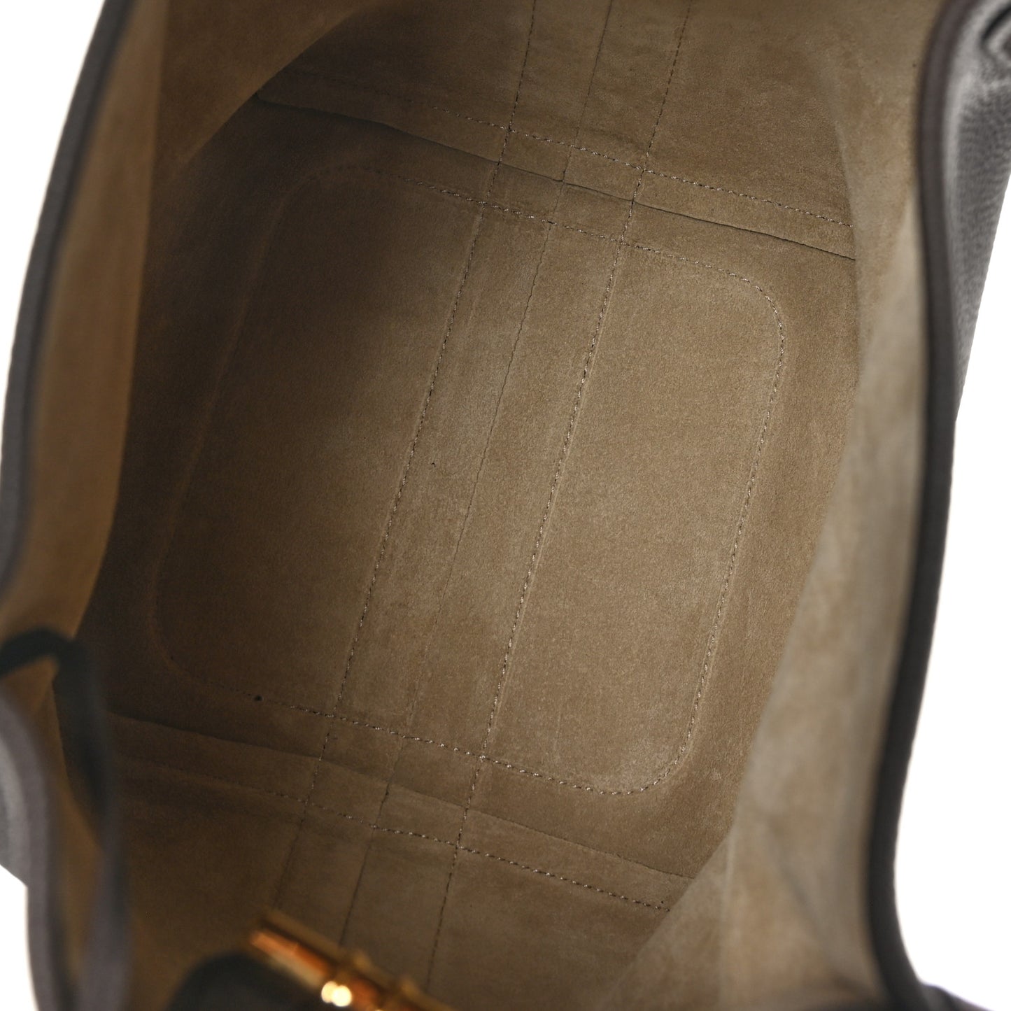 Grained Calfskin Small Bale Bag Dark Chocolate Liquorice