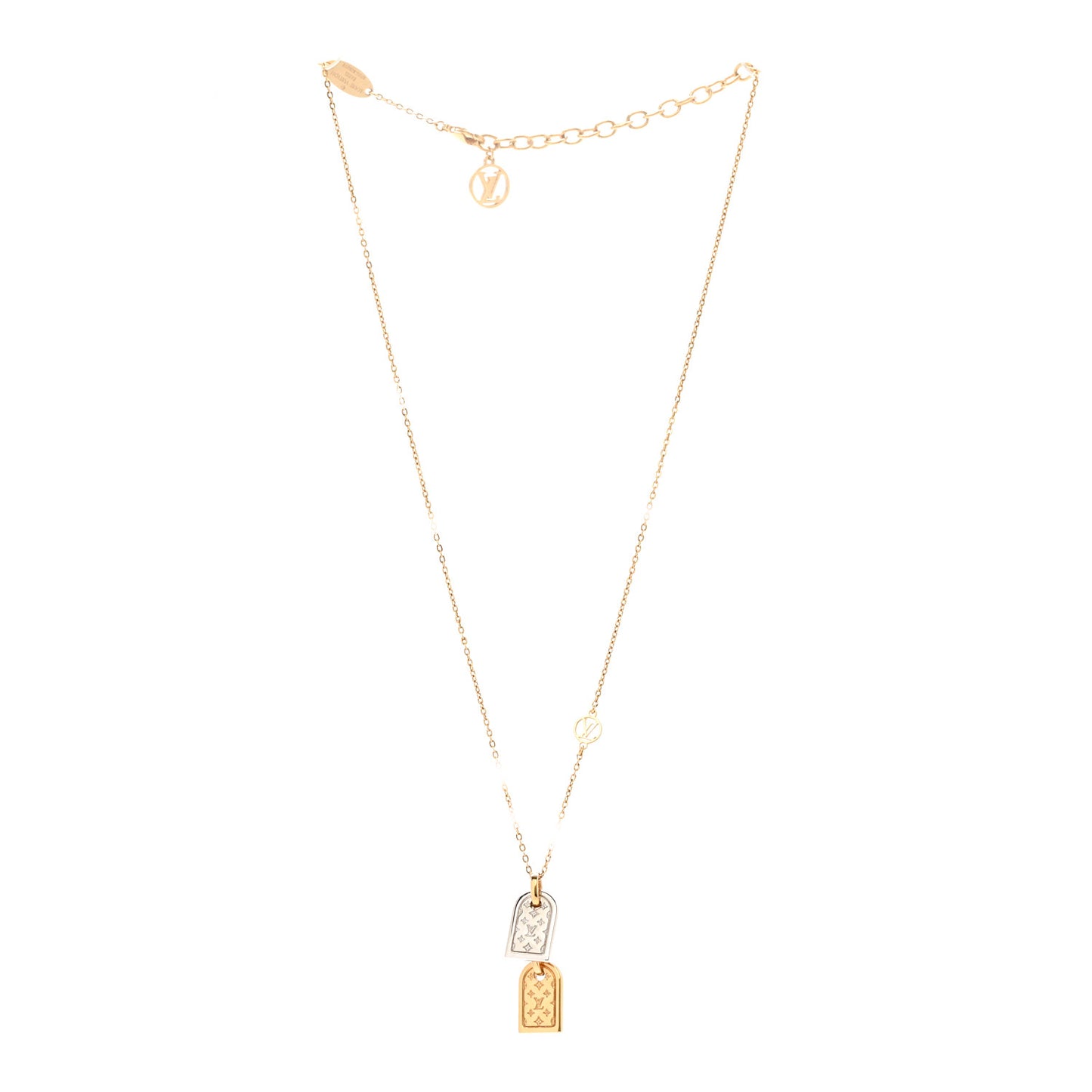 Nanogram Name Tag Necklace Gold Silver