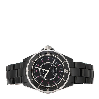 Chanel Stainless Steel Ceramic Ruby 38mm J12 Automatic Watch Black 2 of 4