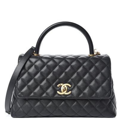 Chanel Caviar Quilted Small Coco Handle Flap Black 1 of 14