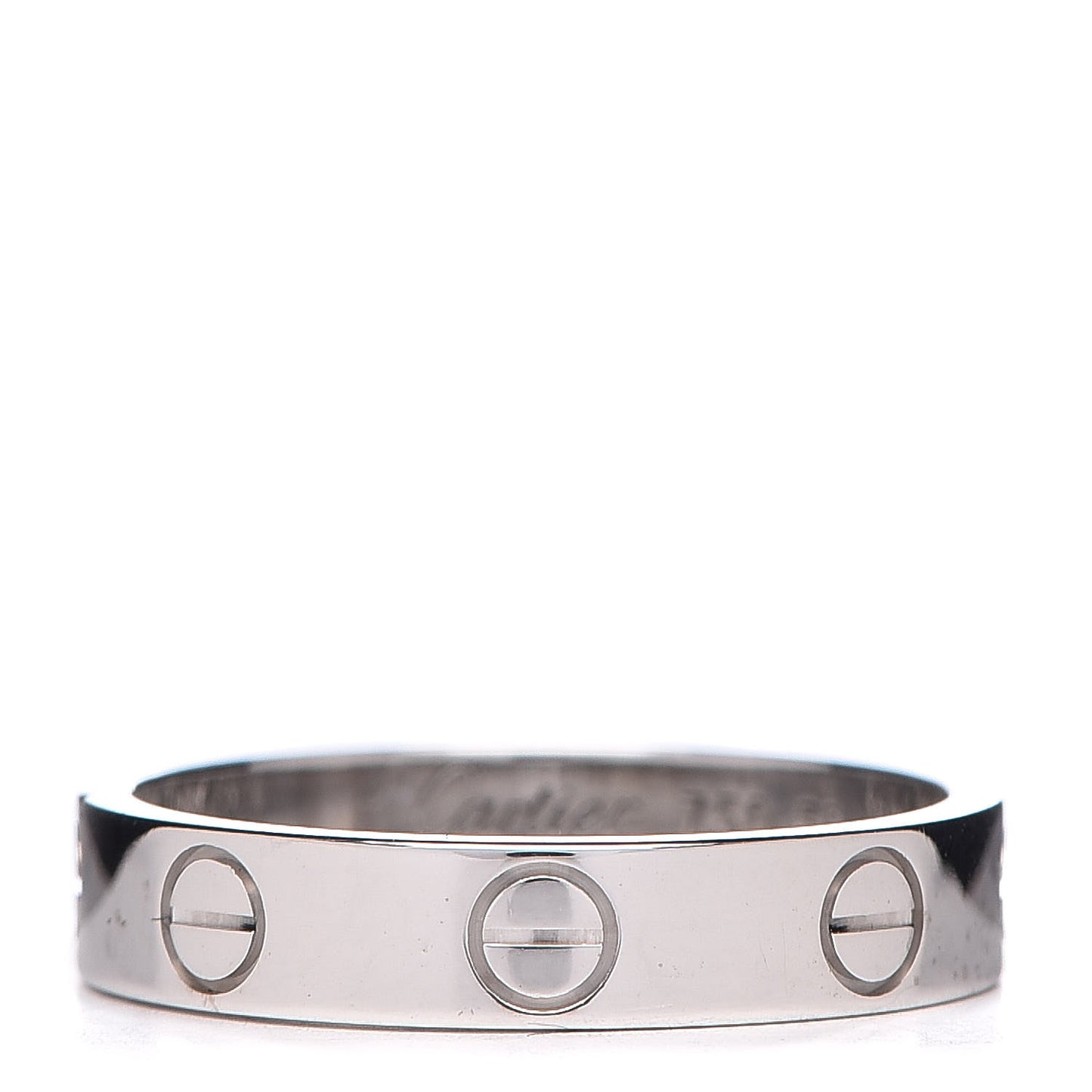 18K White Gold 3.5mm LOVE Wedding Band Ring 50 5.25