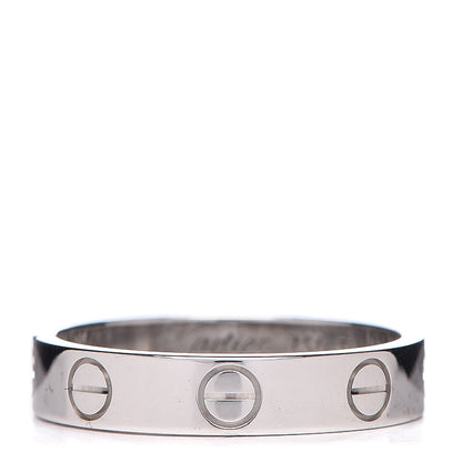 Cartier 18K White Gold 3.5mm LOVE Wedding Band Ring 50 5.25 1 of 4