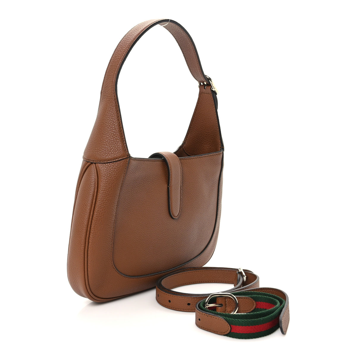Gucci Grained Calfskin Web Medium Jackie 1961 Hobo Cuir 2 of 9