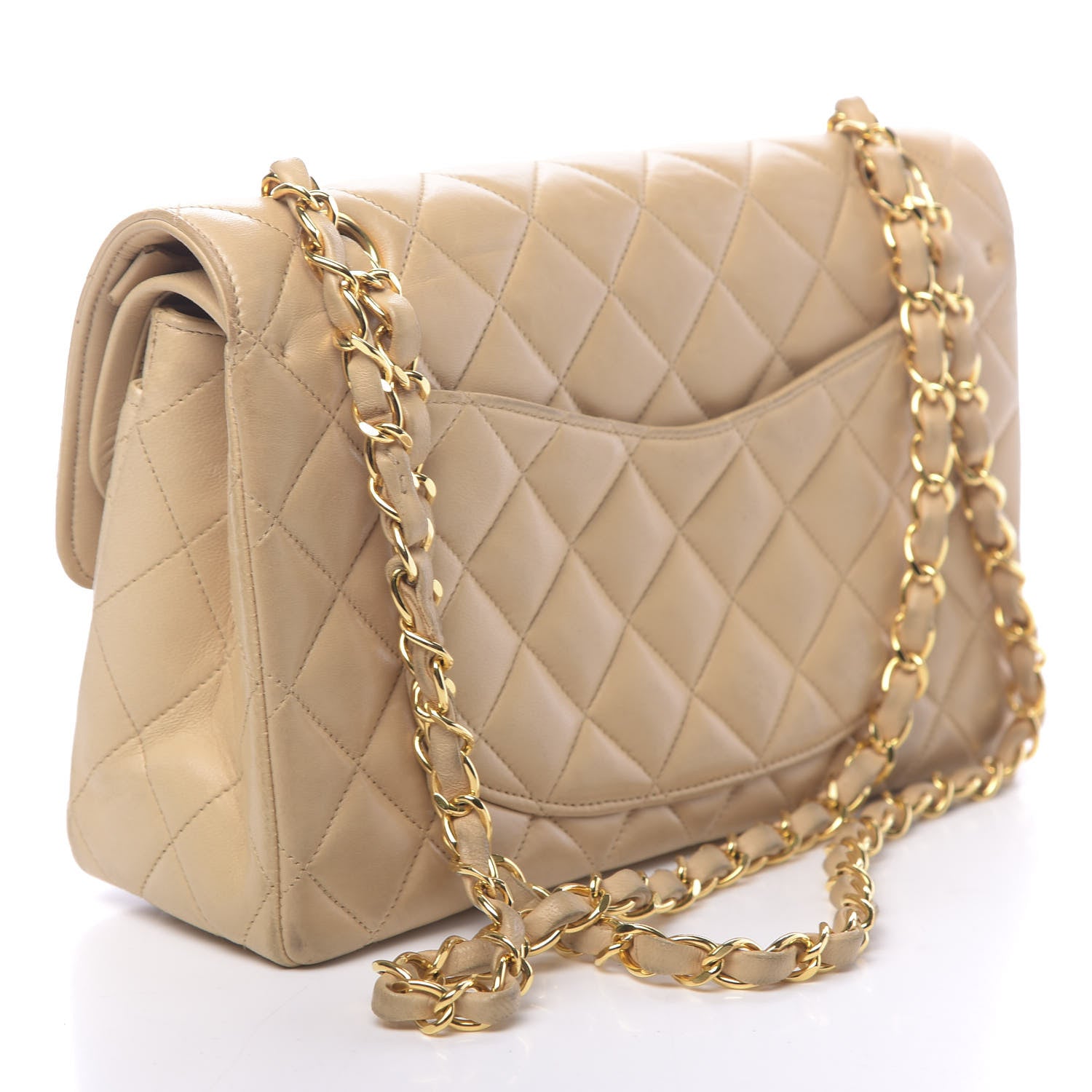 Chanel Lambskin Quilted Small Double Flap Beige 3 of 17