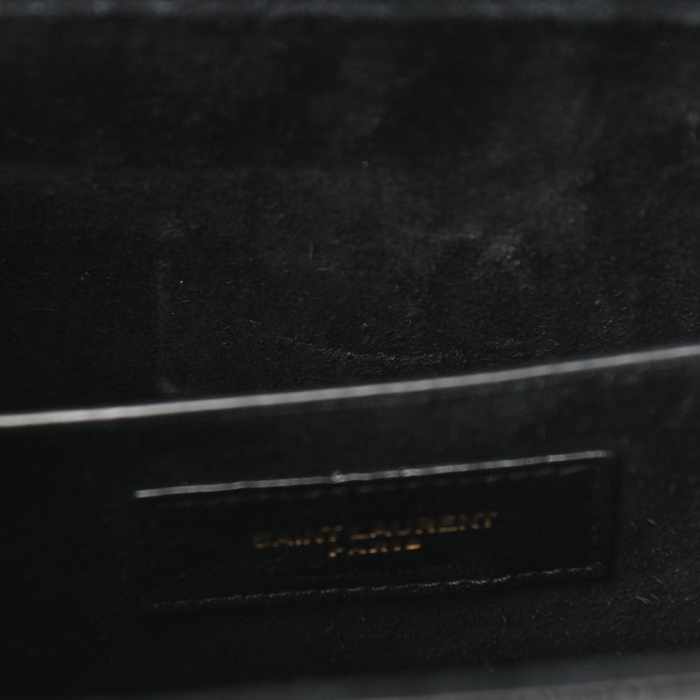 Patent Crocodile Embossed Calfskin Le 61 Shoulder Bag Black