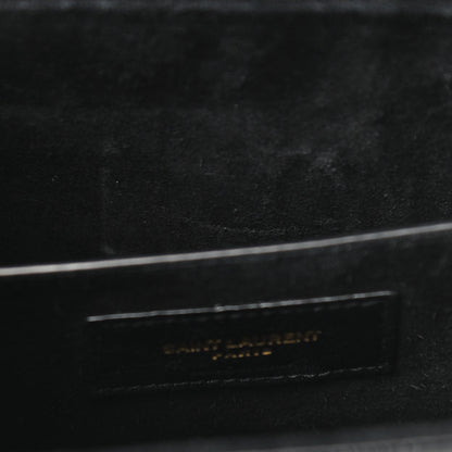 Saint Laurent Patent Crocodile Embossed Calfskin Le 61 Shoulder Bag Black 9 of 9