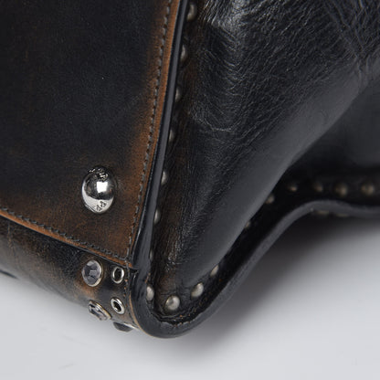 Prada Vitello Vintage Studded Twin Pocket Tote Ebano 22 of 22