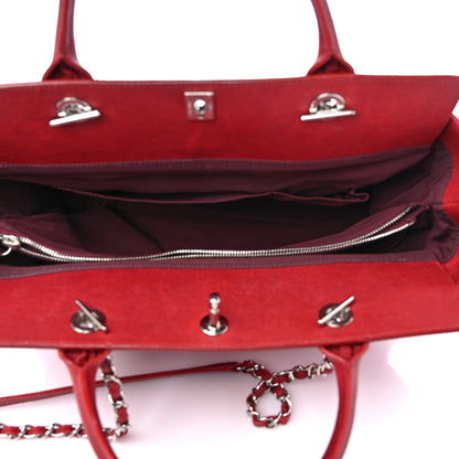 Chanel Calfskin Caviar Quilted Large Shopping Tote Red 5 of 16