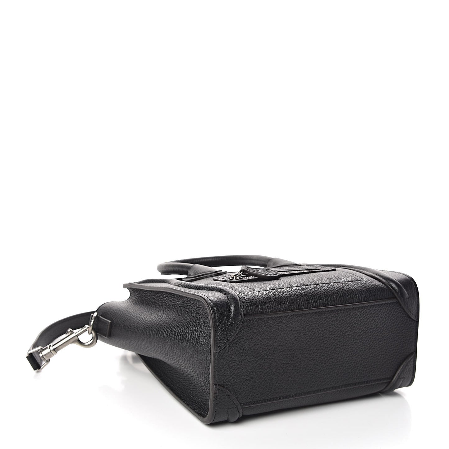 Drummed Calfskin Nano Luggage Black