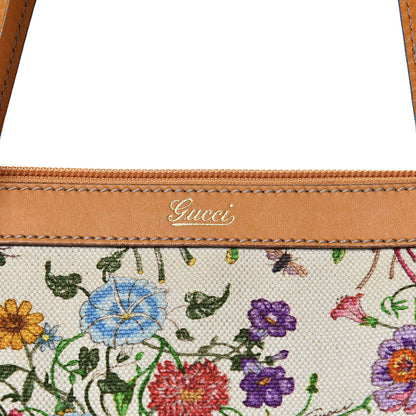 Gucci Canvas Floral Flora Medium Abbey Tote Yellow 10 of 16