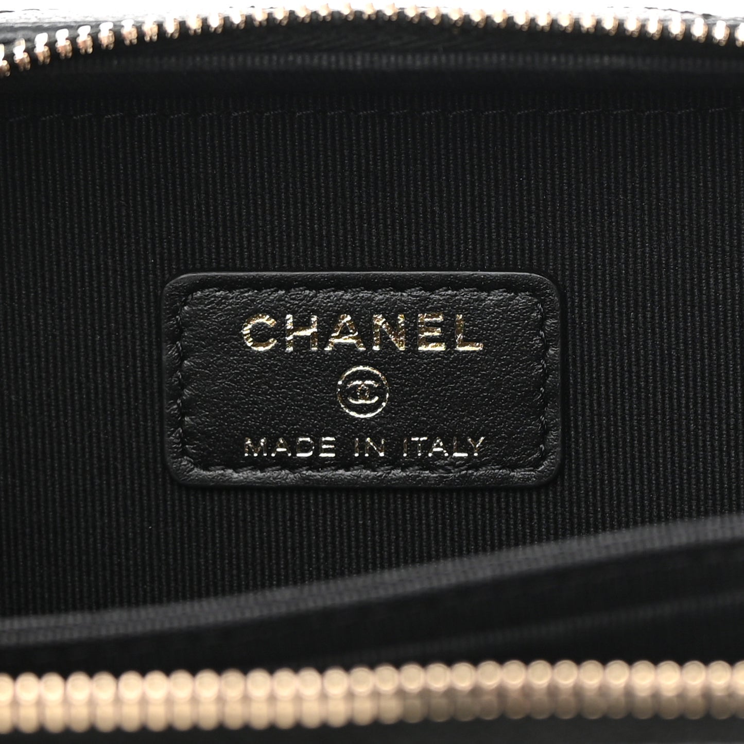 Caviar Quilted Small Top Handle Vanity Case Black