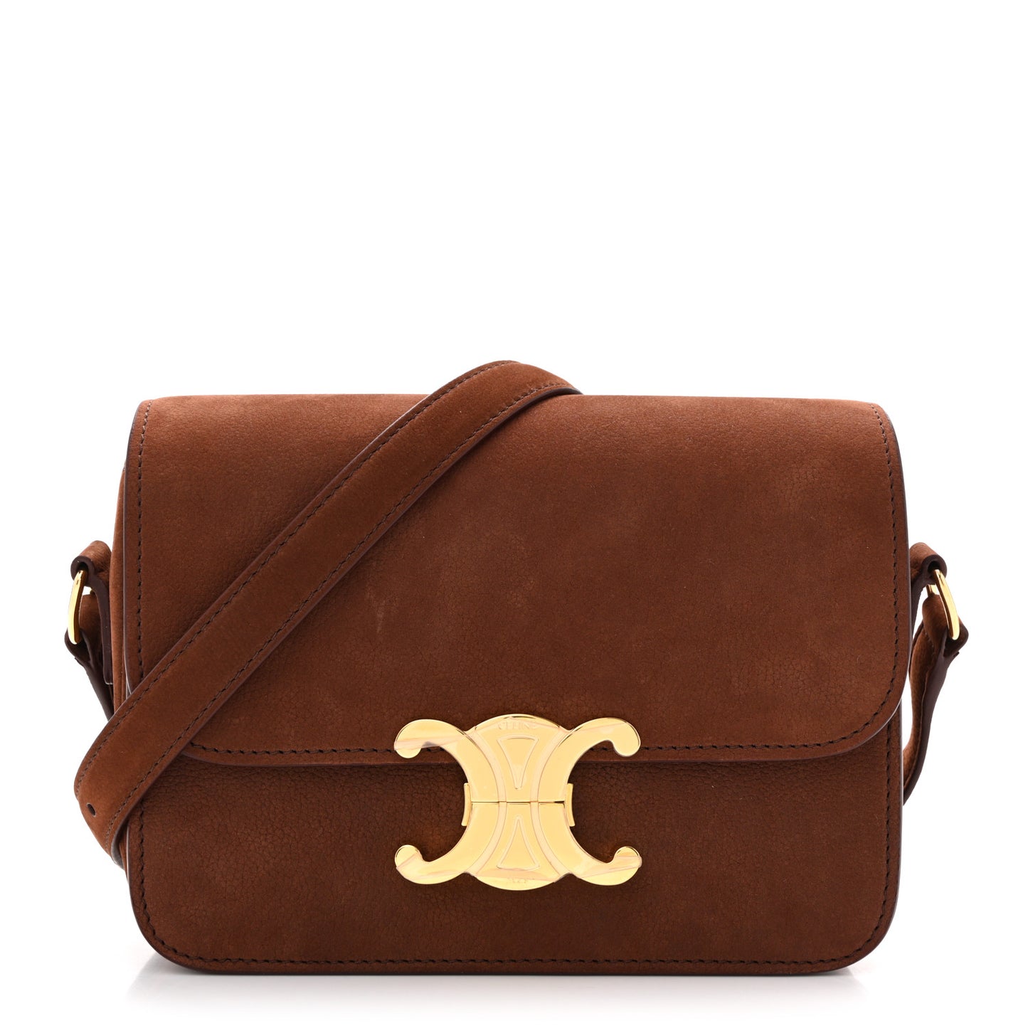 Nubuck Calfskin Teen Triomphe Chestnut