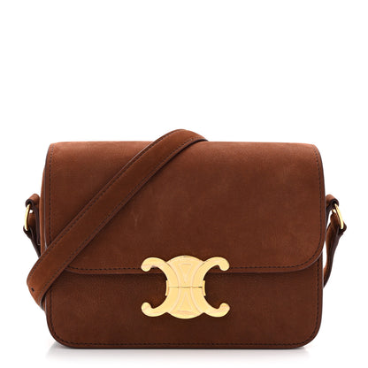 Celine Nubuck Calfskin Teen Triomphe Chestnut 1 of 12