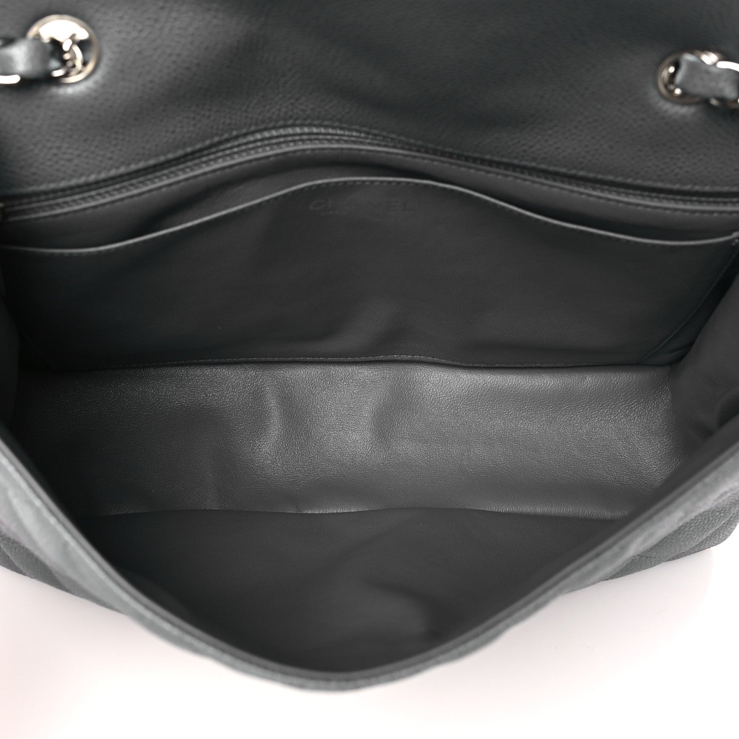 Chanel Caviar Quilted Jumbo Single Flap Grey 5 of 11