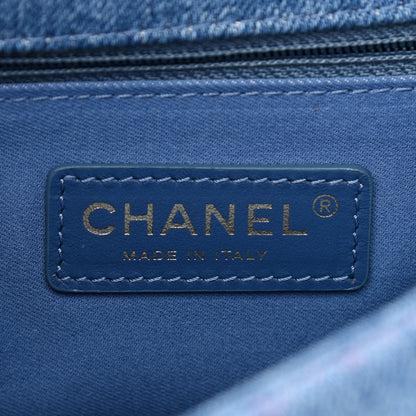 Chanel Denim Quilted Mini Denim Mood Rectangular Flap Blue Multicolor 6 of 10