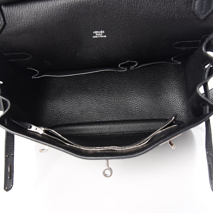 Hermes Taurillon Clemence Jypsiere 28 Black 5 of 11