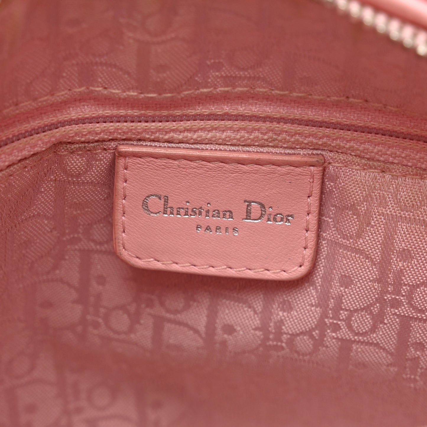 Lambskin Cannage Medium Lady Dior Rose Clair