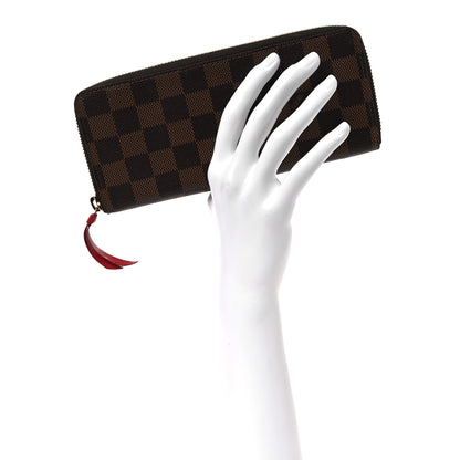 Louis Vuitton Damier Ebene Clemence Wallet Cherry 2 of 8