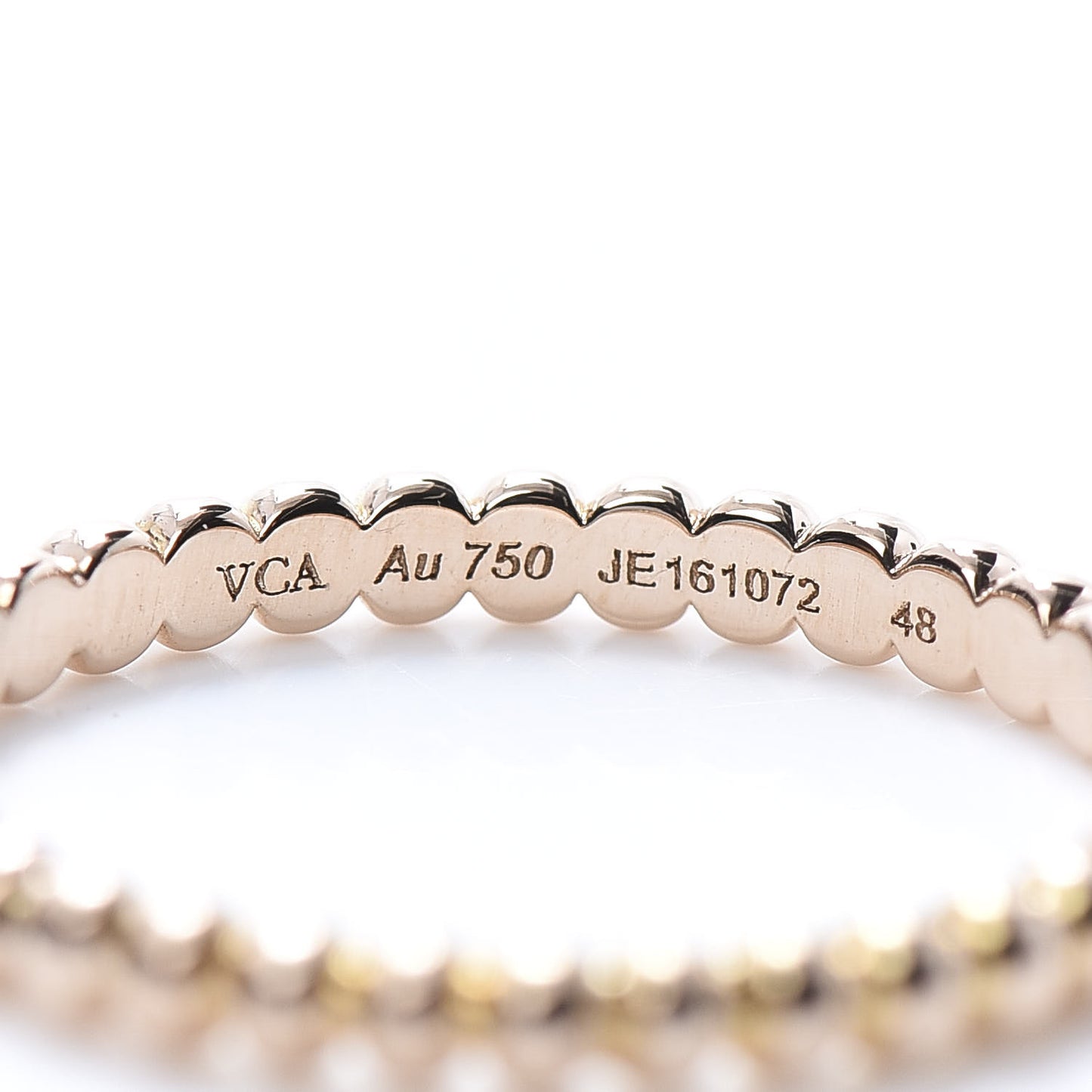18K Rose Gold Small Perlee Ring 48 4.5