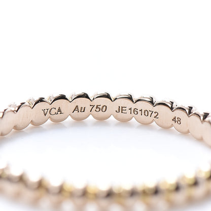 Van Cleef & Arpels 18K Rose Gold Small Perlee Ring 48 4.5 4 of 5