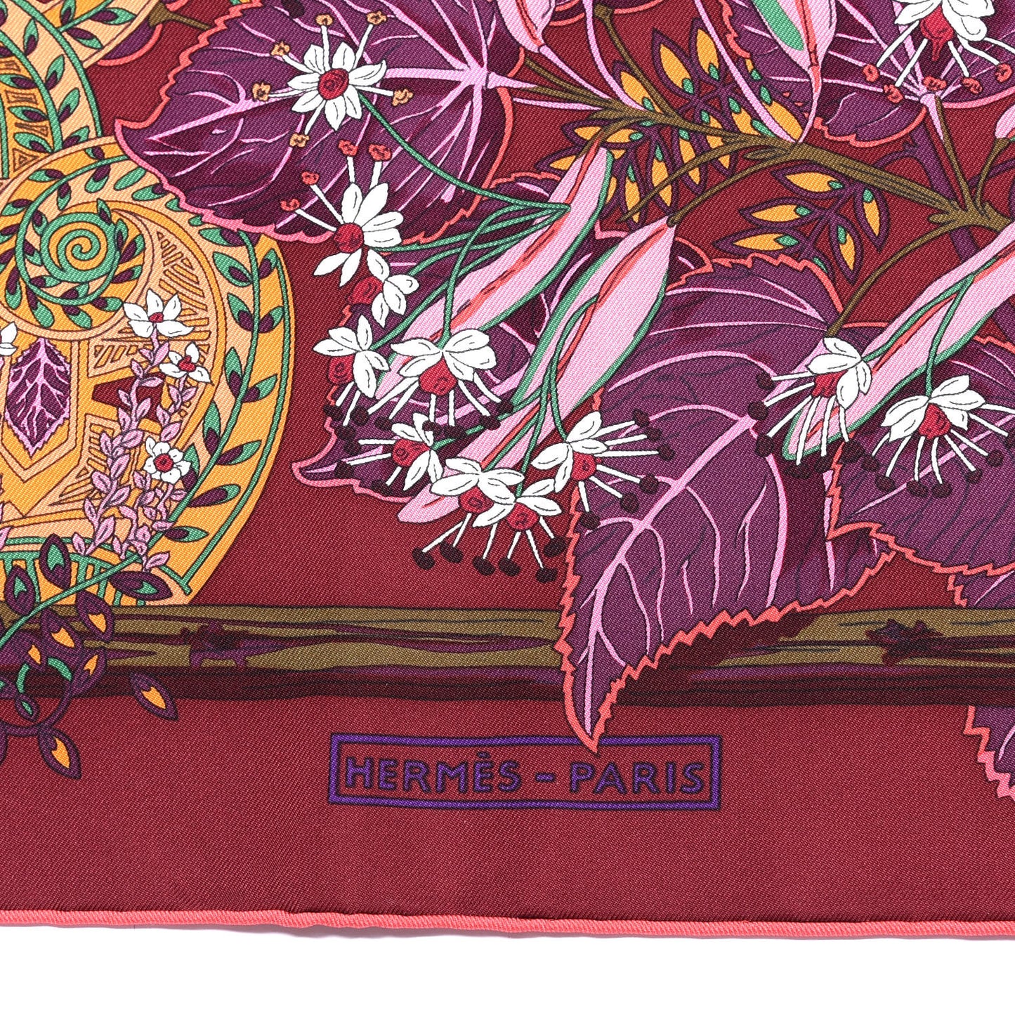 Silk Mythes et Metamorphoses Scarf 90 Prune Rose Vif Violet