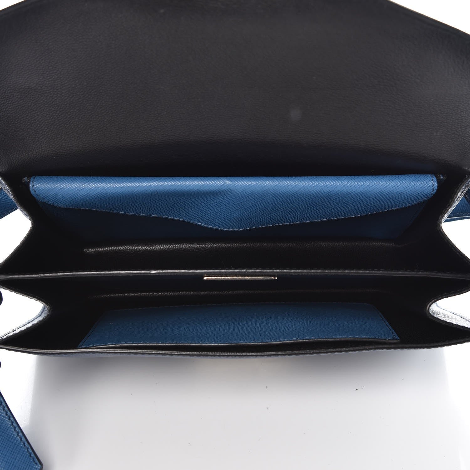 Prada Saffiano Lux Sound Shoulder Bag Bluette Cobalto 5 of 7
