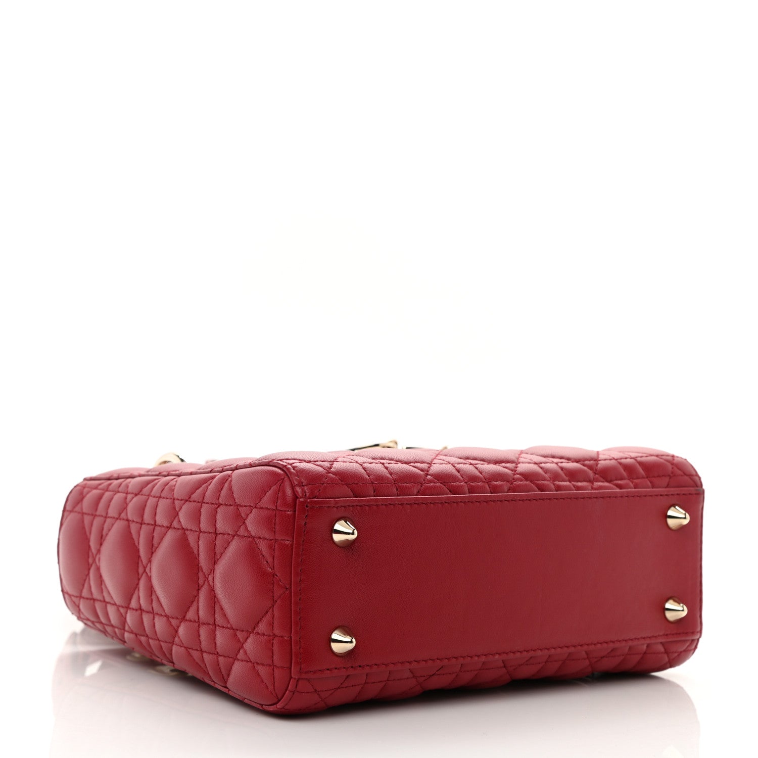 Christian Dior Lambskin Cannage Small My Lady Dior Red 3 of 9