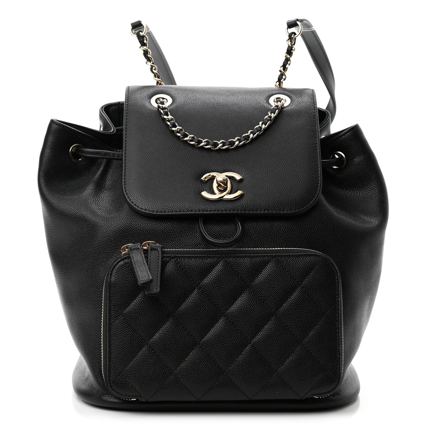 Caviar Quilted Business Affinity Backpack Black