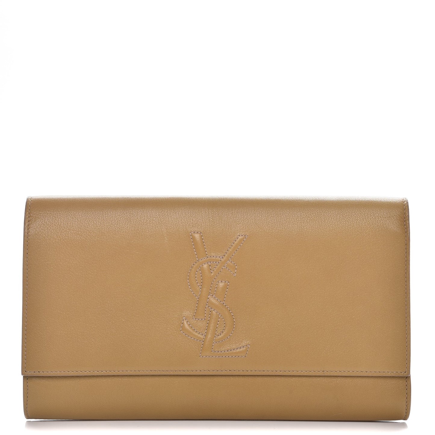 Chevre Large Belle de Jour Clutch Beige