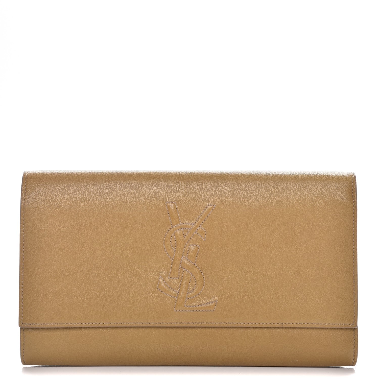 Saint Laurent Chevre Large Belle de Jour Clutch Beige 1 of 8