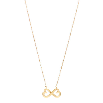 Tiffany 18K Yellow Gold Paloma Picasso Double Loving Heart Pendant Necklace 1 of 3