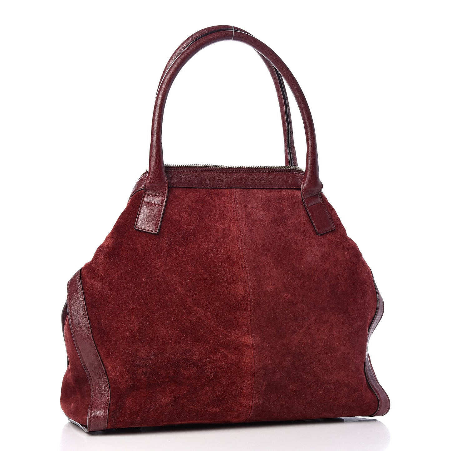 Suede Mini De Manta Tote Oxblood