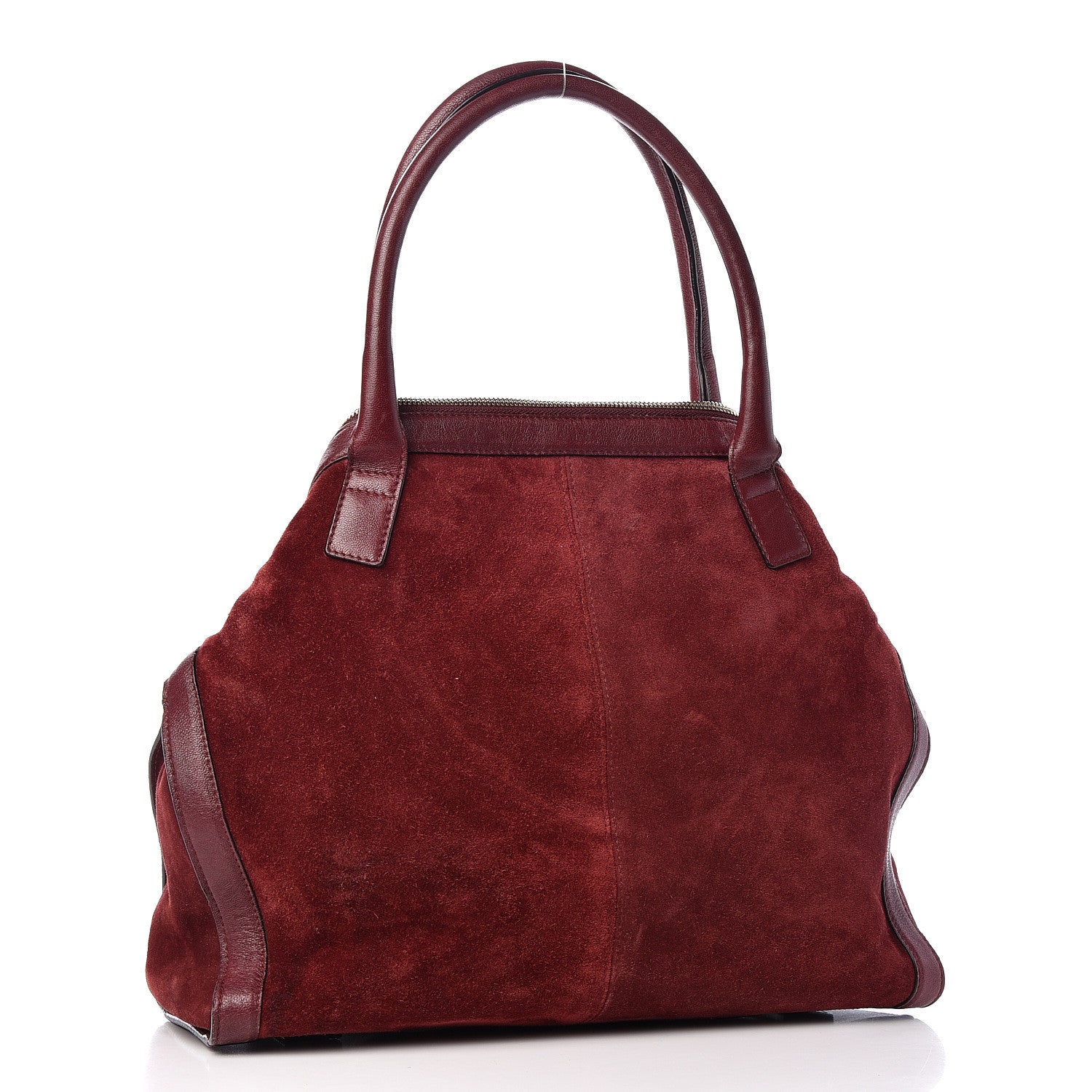 Alexander McQueen Suede Mini De Manta Tote Oxblood 3 of 10
