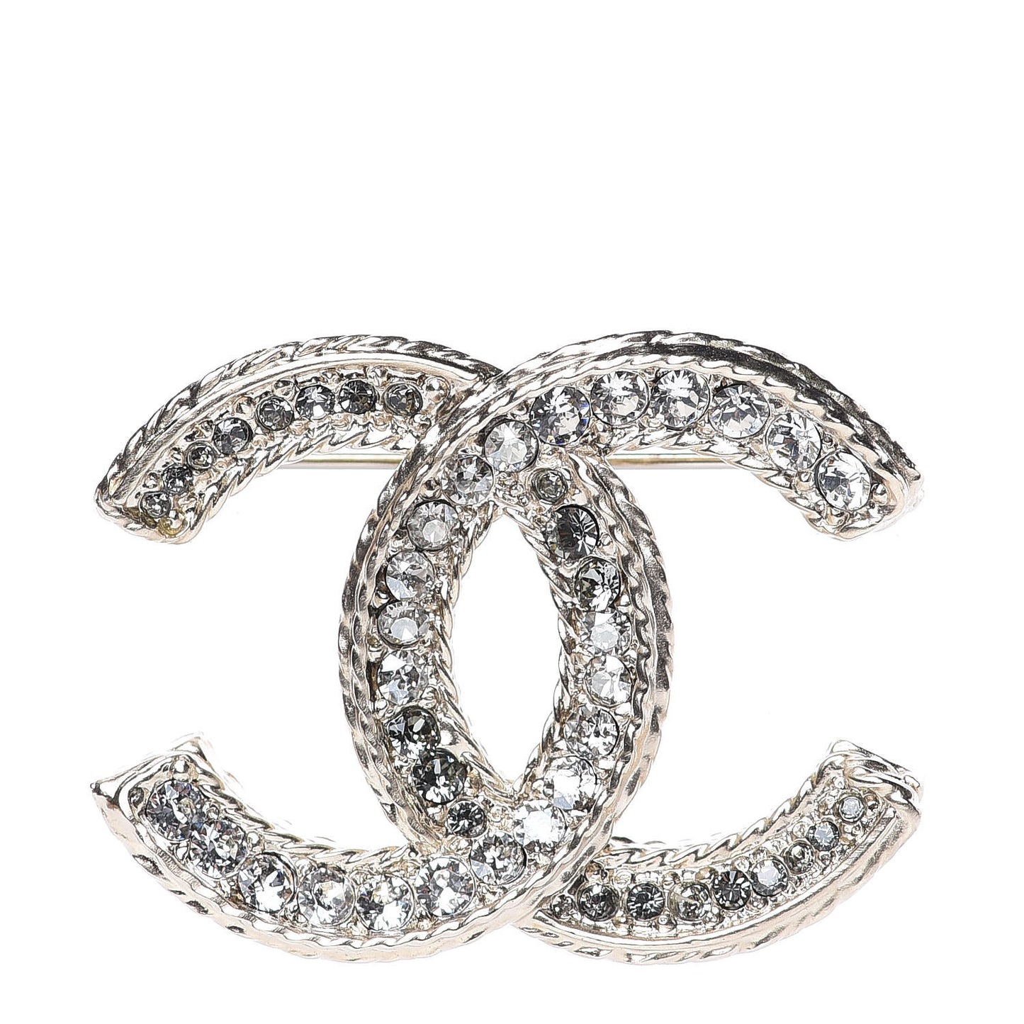 Crystal CC Brooch Gold