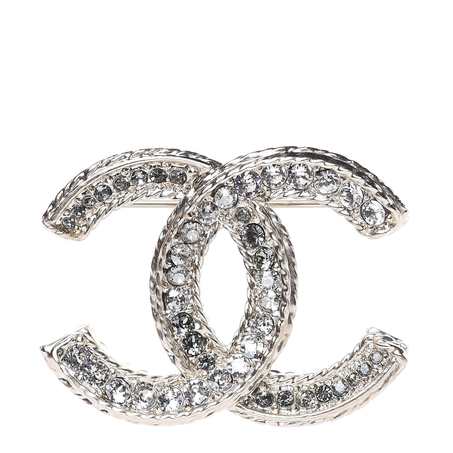 Chanel Crystal CC Brooch Gold 1 of 5