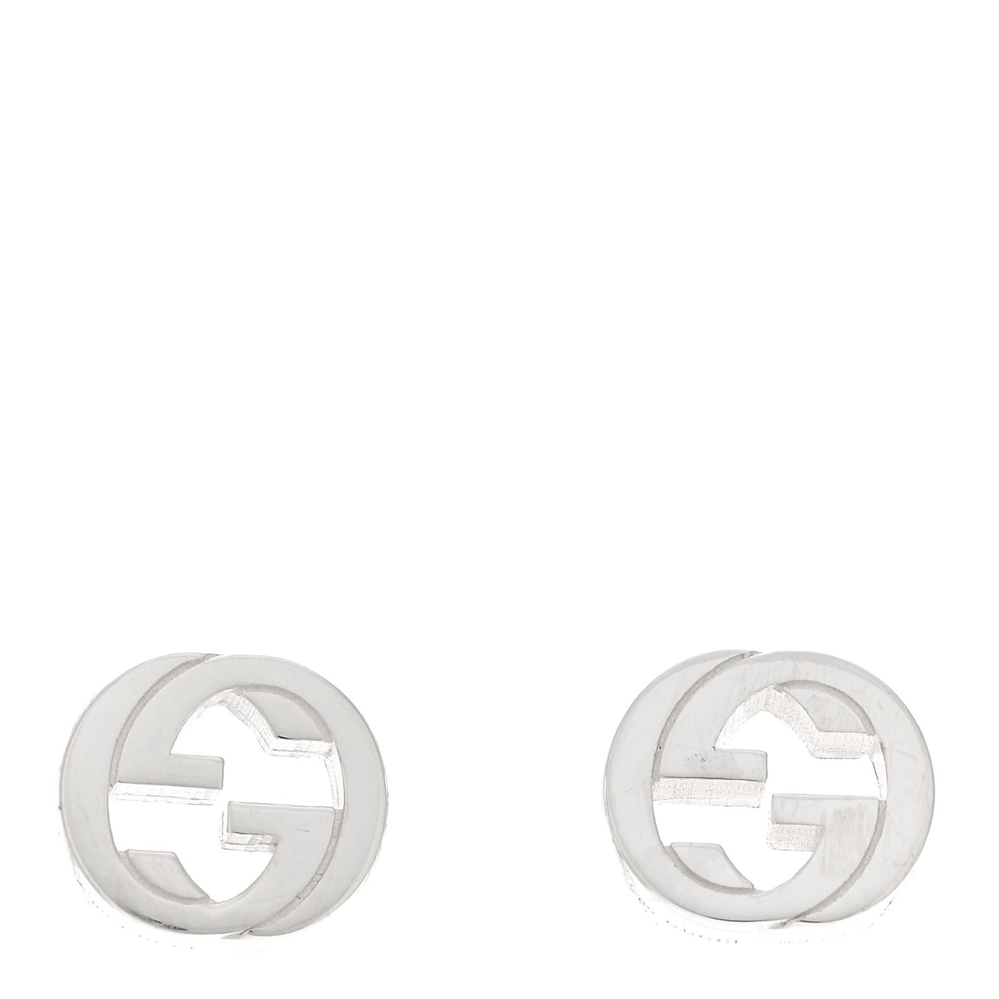 Sterling Silver Interlocking GG Stud Earrings