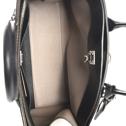 Louis Vuitton Taurillon City Steamer MM Black Beige 6 of 10