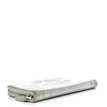 Chanel Metallic Calfskin Large Zip Around Wallet Silver 3 of 18